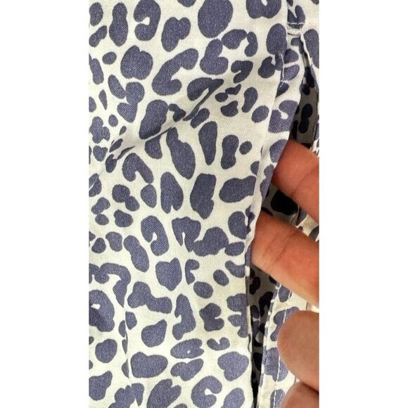 Japna Jumpsuit‎ Womens S Blue Leopard Wide Leg Tent Spaghetti Strap V Neck NEW - Picture 8 of 8